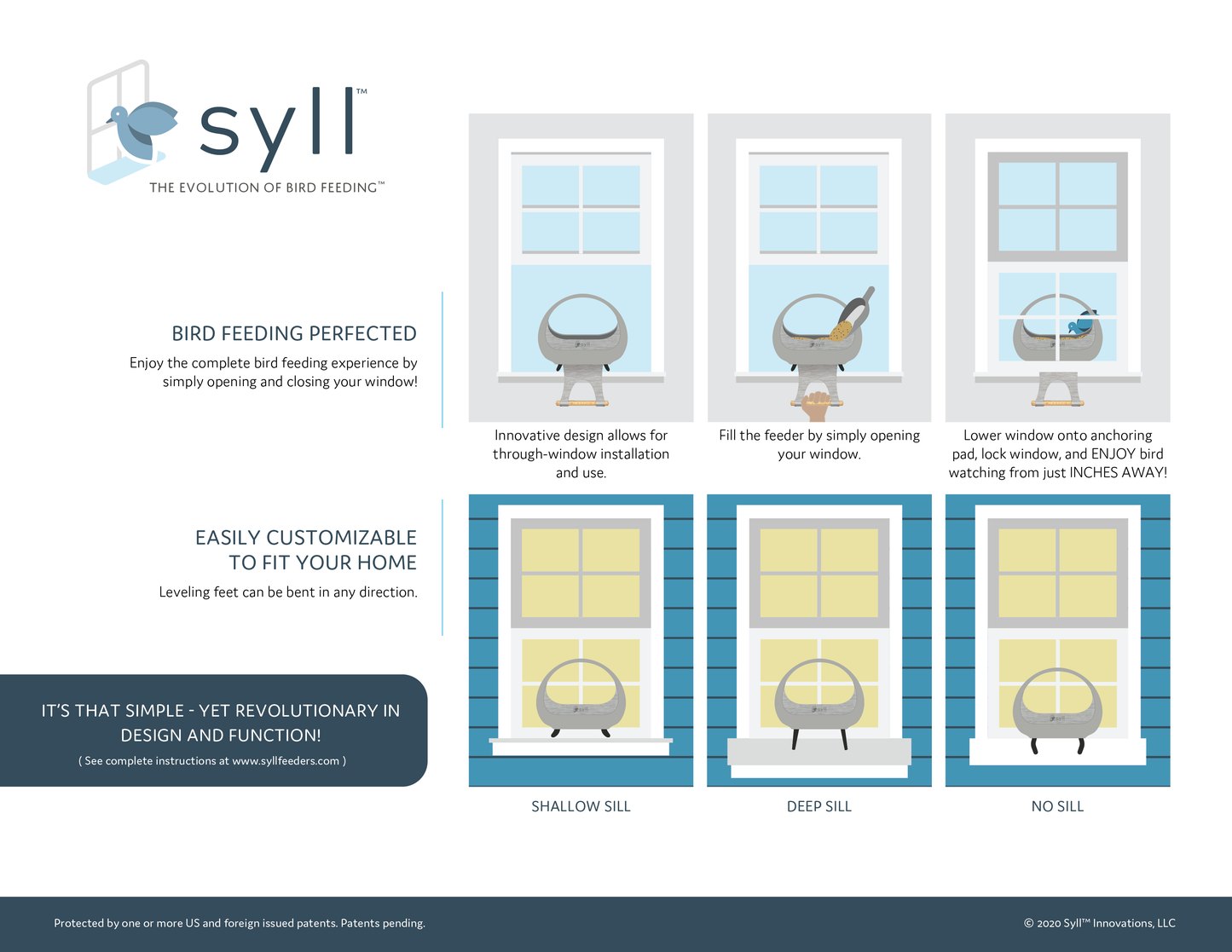 Syll Windowsill Bird Feeder